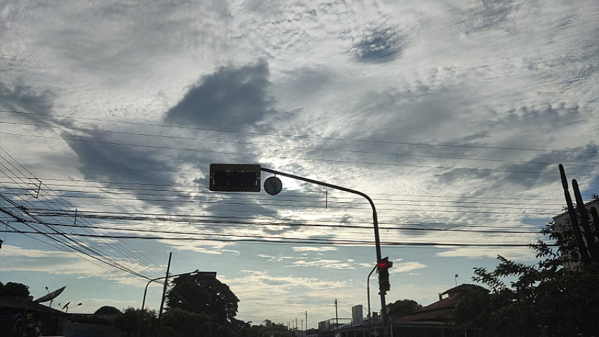 Previsão de pancadas de chuva para a tarde desta quarta-feira em Dourados (Imagem: Dourados Informa)