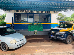 Polícia prende dois com 304 quilos de maconha em rodovia na fronteira