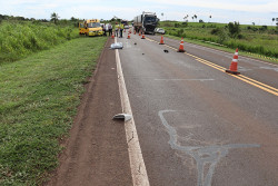 Acidente a BR- 163 mata jovem de apenas 19 anos (Imagem: WhatsApp)