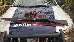 Caçador é preso com escopeta calibre 12 em área protegida