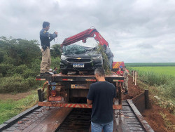 Jovem casal foi identificado depois de acidente em Rio Brilhante (Imagem: Roni César/ Alvorada Informa)