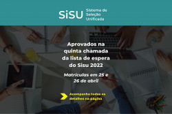 De acordo com o cronograma do edital de convocação, a sexta chamada será publicada em 29 de abril para realização das matrículas nos dias 2 e 3 de maio (Imagem: Assessoria/UFGD)