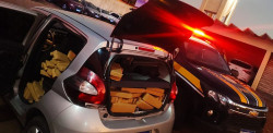 No carro, a equipe ainda encontrou mais 300 quilos de maconha (Imagem: Assessoria)