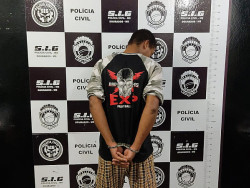 Homem é preso pelo Sig em entreposto em Dourados (Imagem: Adilson Domingos)