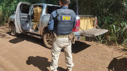 O veículo e a droga apreendida foram encaminhados para a Polícia Civil de Jardim (Imagem: Assessoria/PRF)