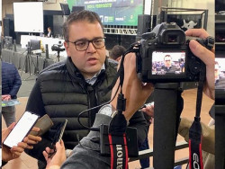 Prefeito Alan Guedes fala sobre a importância da  Ferroeste para Dourados (Imagem: Assecom)