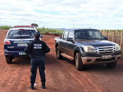 Polícia recupera veículo roubado depois de falso frete (Imagem: Assessoria/Polícia Militar)