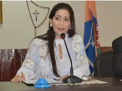 Presidente da Câmara de Vereadores e agora prefeita de Pedro Juan Caballero, Carolina Yunis. (Imagem: ABC Color)