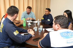 Laudir e Olavo recebem Sindicato da Guarda para organizar corrida de rua