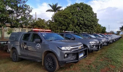 Viaturas e novos equipamentos modernos, utilizados atualmente pelo policiais do DOF (Departamento de Operações de Fronteira).