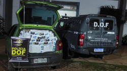 DOF apreende carro lotado de cigarro contrabandeado na MS-162