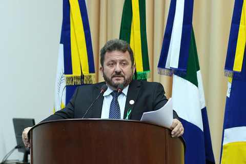 Laudir Munaretto fala durante sessão de segunda-feira (Divulgação)