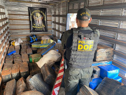 Caminhão tomado em assalto durante falso frete em Dourados é recuperado