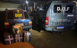 Dois moradores de Indápolis são presos pelo DOF transportando maconha