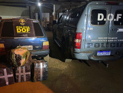 Dois moradores de Indápolis são presos pelo DOF transportando maconha