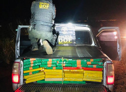 DOF apreende Ranger com 1,3 tonelada de maconha, mas motorista fugiu