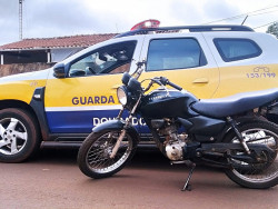 Moto furtada é recuperada pela Guarda de Dourados