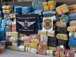 Dois são presos com 4,5 toneladas de maconha em carga de milho