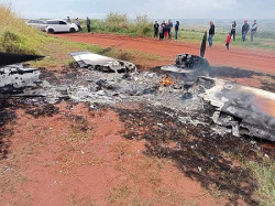 Avião boliviano é incendiado após pouso forçado na fronteira com MS