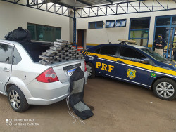 Veículo locado em Dourados é apreendido e condutor preso por tráfico