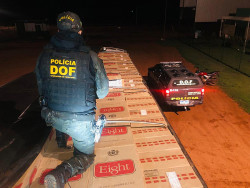 Polícia apreende 25 mil pacotes de cigarros contrabandeados do Paraguai