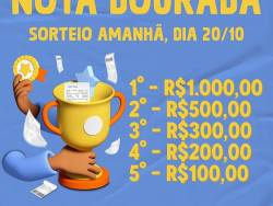 Programa Nota Dourada faz sorteio nesta quinta-feira