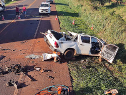 Oito moradores de Dourados ficaram feridos em acidente na BR-163