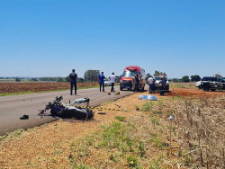 Homem morre após colidir motocicleta contra carro próximo a Culturama