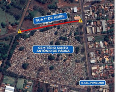Rua 1º de Abril terá trecho interditado para o Dia de Finados