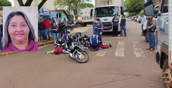 Caminhão invade preferencial e mata motociclista no centro de Dourados