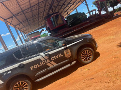 Colheitadeira comprada com cheque sem fundo foi apreendida em Culturama