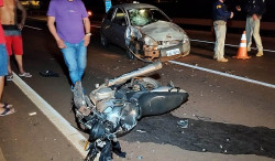 Bêbada e na contramão, condutora de Ford Ka atropela motociclista