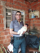 Cabo PM, Waldiner Borges da Conceição salva bebê de apenas 19 dias através de atendimento via telefone (Foto: Adilson Domingos)