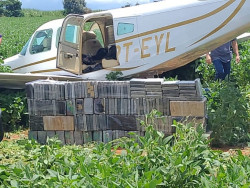 Avião de empresário de MS levava 528 quilos de cocaína