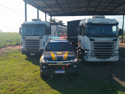 Carretas roubadas em Minas mudam de rota e são apreendidas em MS