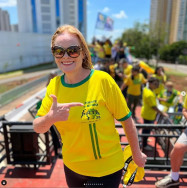 Soraia durante campanha do Capitão Contar (Foto: Reprodução)