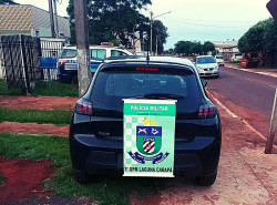 Veículo recuperado em Laguna Carapã (Foto: Assessoria PM)