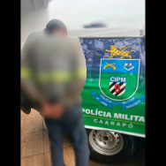 Homem preso nesta terça-feira em  Caarapó (Foto: Assessoria PM)