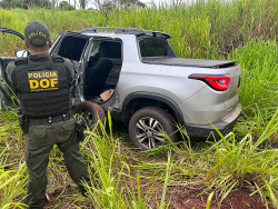 Veículo recuperado em Maracaju (Foto: Assessoria DOF)