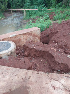 Obra de ponte que custou R$ 2,3 milhões sofre danos após chuvarada