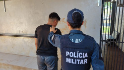 Acusado foi levado para a Depac em Dourados (Foto: Adilson Domingos)