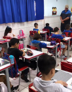 Volta às aulas em Dourados (Foto: Rede social Prefeitura)