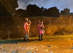 Famílias têm casas alagadas e são resgatadas em Ponta Porã