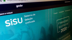 Para se inscrever no Sisu, o candidato precisa concluir seu login clicando no botão “Entrar com gov.br” disponível na página do sistema (Foto: Reprodução)