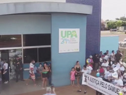 Protesto cobra justiça por morte de criança na UPA