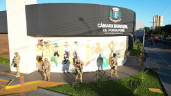 Câmara dos Vereadores em Ponta Porã, alvo da operação nesta manhã (Foto: Assessoria)