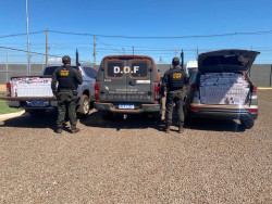 Creta e L200 roubados levavam 5.500 pacotes de cigarro