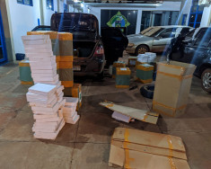 GETAM de Dourados apreende carga de pneu e relógios ilegais