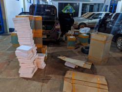 GETAM de Dourados apreende carga de pneu e relógios ilegais