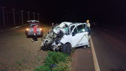 Motociclista morre dentro de carro após colisão na MS-157